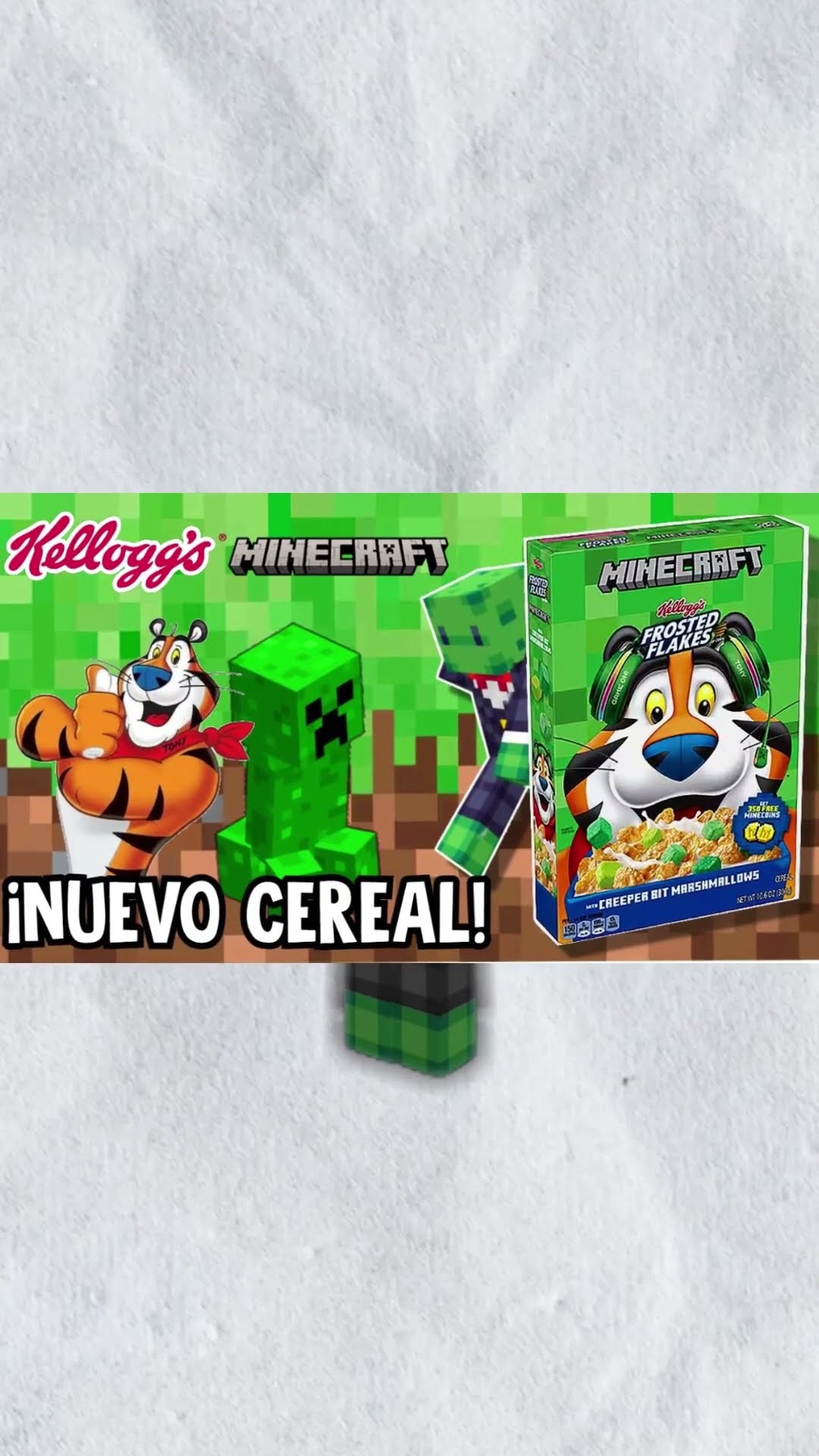 ¡Desayuna como un minero! 😋 ¿El NUEVO Cereal Minecraft y Kellog&amp;#39;s ...