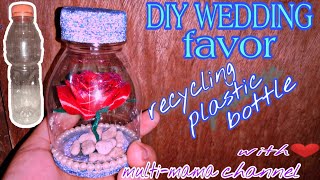 #plasticbottlerecycling HOW TO MAKE DIY WEDDING FAVORS OR SOUVENIR inspired by beauty and the beast