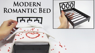 Mini Modern Bed Tutorial (with rose petals and bedding) Hi guys! Happy Valentine