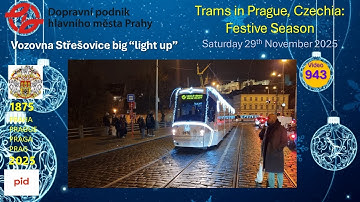 Prague, Czechia: Christmas trams & buses fleet light up & procession on Saturday 29th November 2025