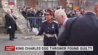 Man who threw eggs at King Charles has been found guilty