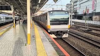 JR東日本E233系0番代H58編成が高尾行として八王子駅4番線を発車するシーン2026/04/26・1621H
