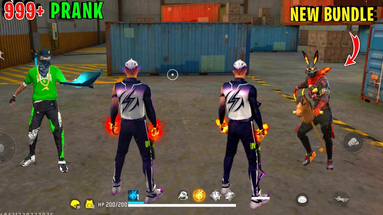 999+ Prank With New Bundle | Violet Voltage Bundle No Internet Prank | Free Fire Max | Y GAMING