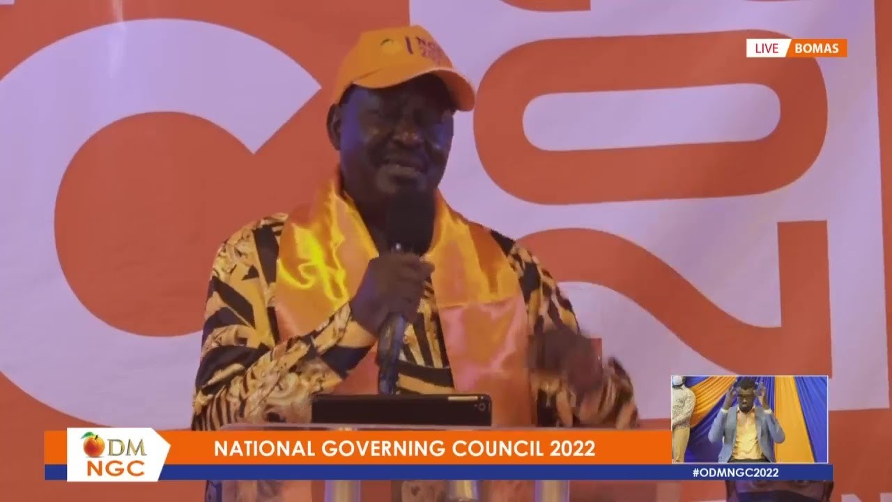 The Orange Democratic Movement (ODM) National Governing Council 2022 At The Bomas Of Kenya.