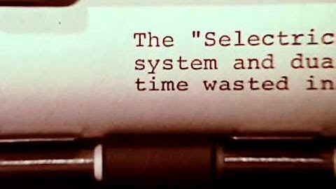1960s Commercial for IBM Selectric Typewriters