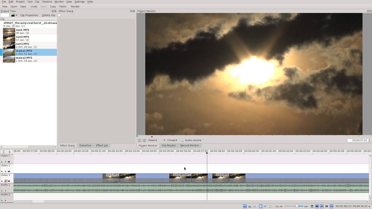 Kdenlive Project Monitor and Video Clip out of sync