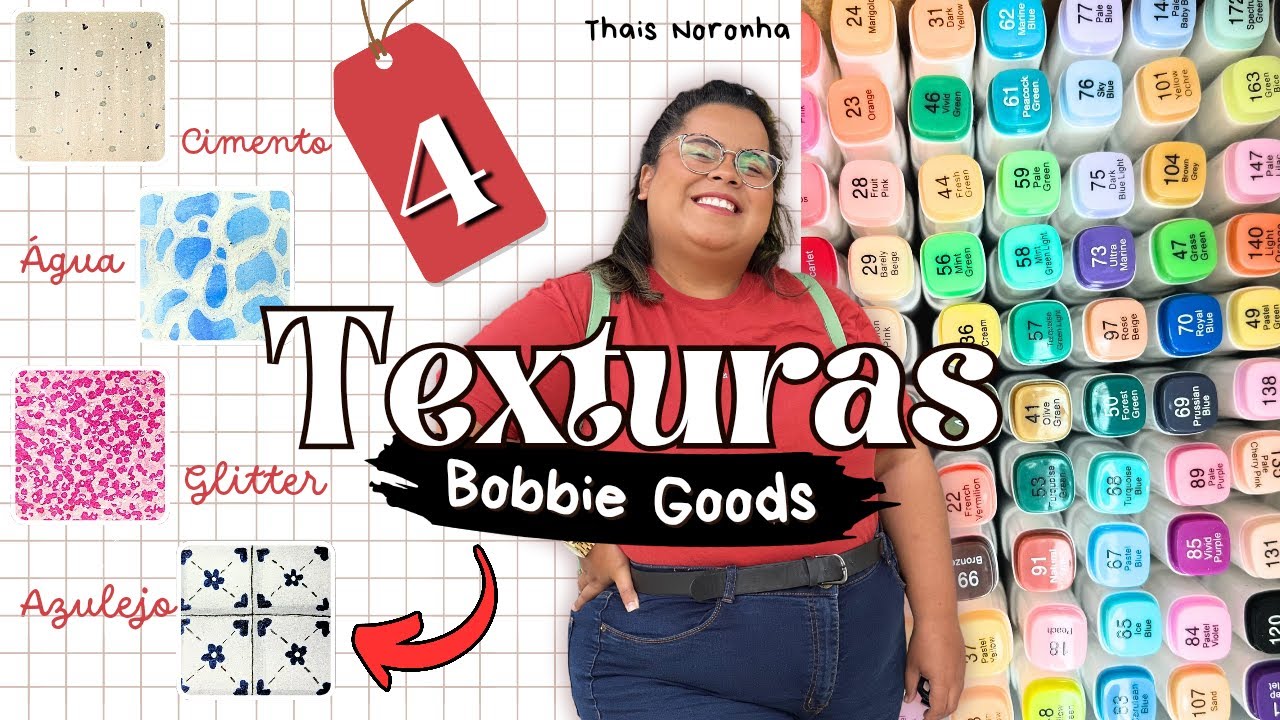 4 TEXTURAS para seu Bobbie Goods | Com marcadores TOUCH e Marker Acrylic da Arrtx