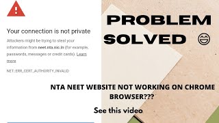 neet.nta.nic.in website not working|| Problem Solved 💪😄👌