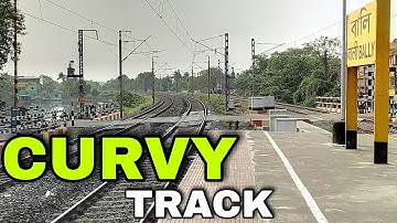 Nice Curvy Railway Track at Bally Station, West Bengal. Howrah Guwahati Saraighat Express.