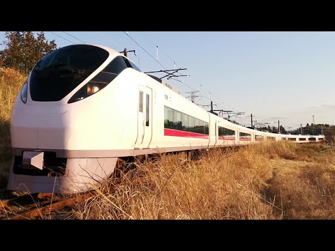 特急ひたち13号&26号 単線区間通過