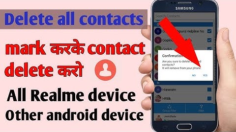 How to delete multiple contacts in realme || delete mark all contacts - realme contact delete