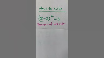 #shorts #maths #how to solve (x - 2)^2 = 0