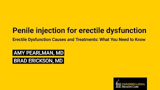 11. Penile injection for erectile dysfunction