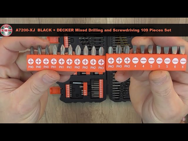 Unboxing Black & Decker 109 Pieces Mixed Accessories Set, Black, A7200 XJ -  Bob The Tool Man 