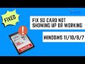 Fehlerbehebung: SD-Karte wird in Windows nicht angezeigt oder funktioniert nicht unter Windows