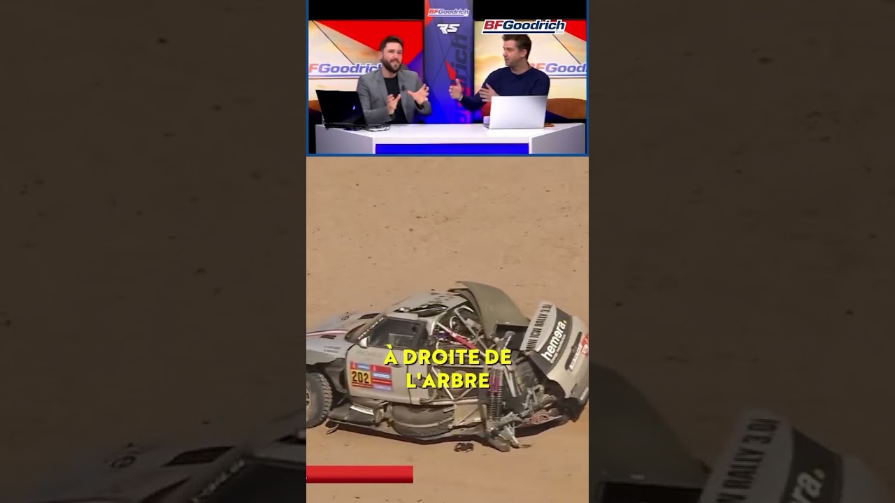 Guerlain Chicherit, évacué après son énorme crash avec sa Mini X-Raid