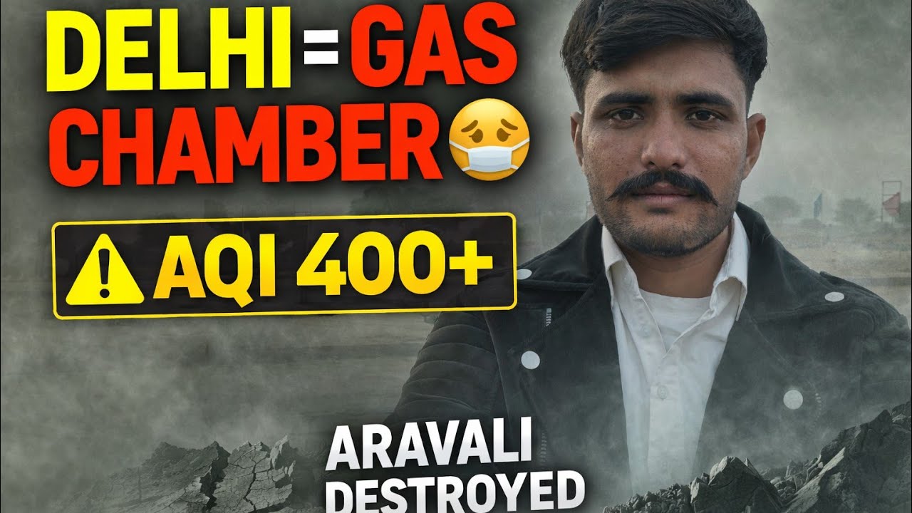 दिल्ली बन रही गैस चैंबर 😷 | AQI 400+ | अरावली की कटाई का सच