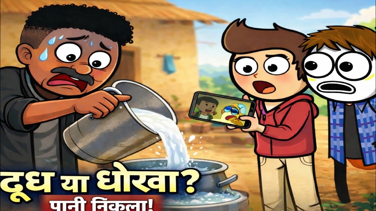 दूध में पानी? 😱 | लालची दूधवाले की सच्चाई | Funny Cartoon Video