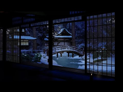River Sounds On a Sleepy Winter Evening In Japan | For Sleep, Focus, Study, Relaxation | ASMR