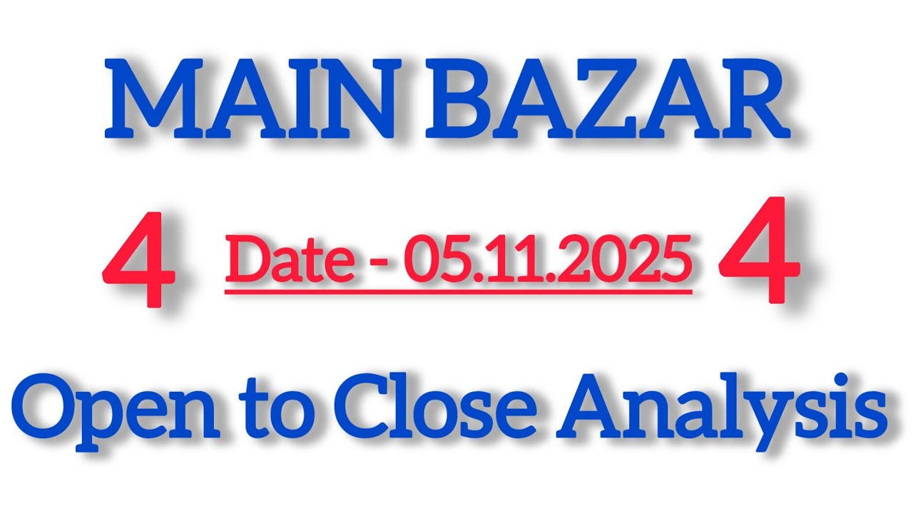 Main bazar today || open to close || main bazar matka trick [ 05.11.2025 ]