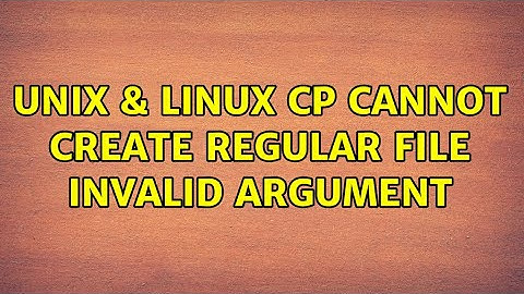 Unix & Linux: cp: cannot create regular file: Invalid argument