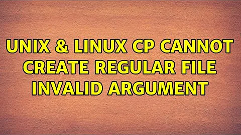 Unix & Linux: cp: cannot create regular file: Invalid argument