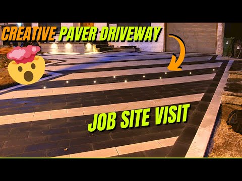 Modern Paver Driveway Design | Job Site Visit with NRX Landscaping