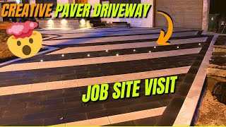 Modern Paver Driveway Design | Job Site Visit with NRX Landscaping