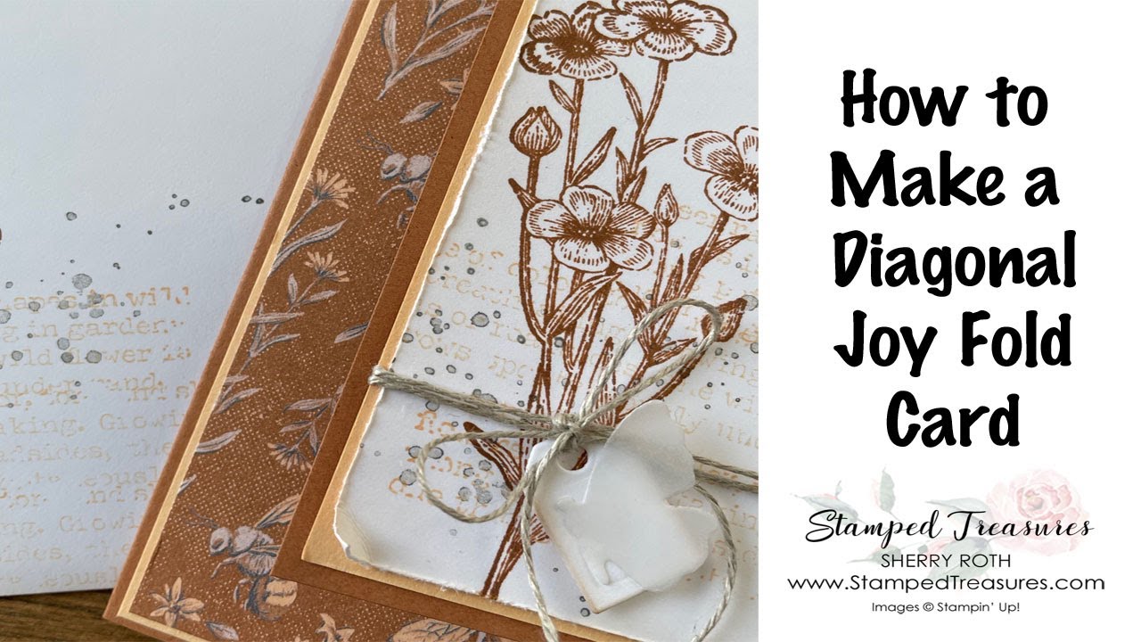 How to make a Diagonal Joy Fold Card - YouTube
