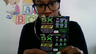 WIN BIG MONEY, 5X CASH SPLASH, DELUXE MULTIPLIER! DELAWARE LOTTERY GAMES! FIRST HALF OF VIDEO!!!