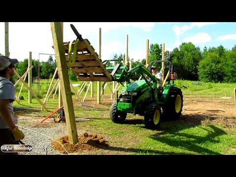 pole-barn-construction-(part-1:-setting-posts)-|-useful-knowledge