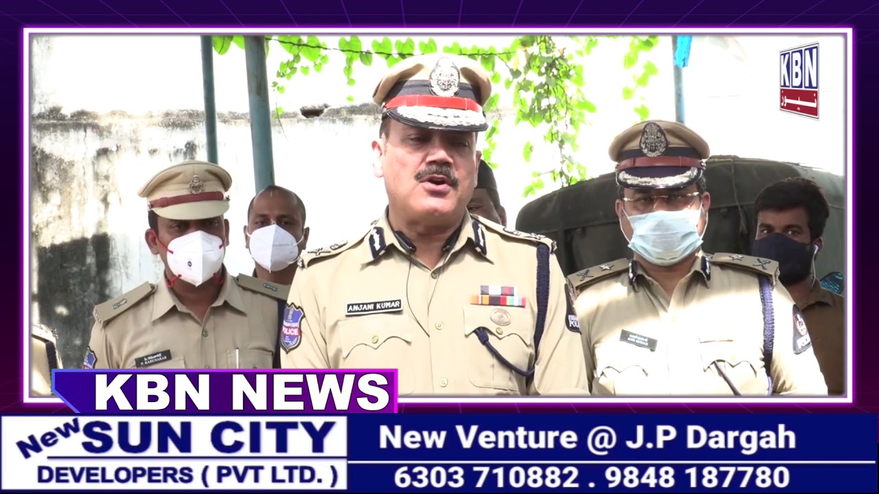 CP Anjani Kumar IPS visited  GHMC Election- Re-Polling center in the Old Malakpet Area