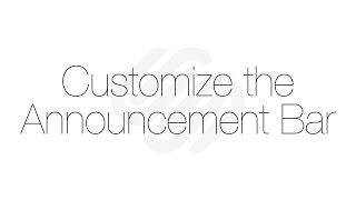 Squarespace 7 Tutorial: Customize the Announcement Bar