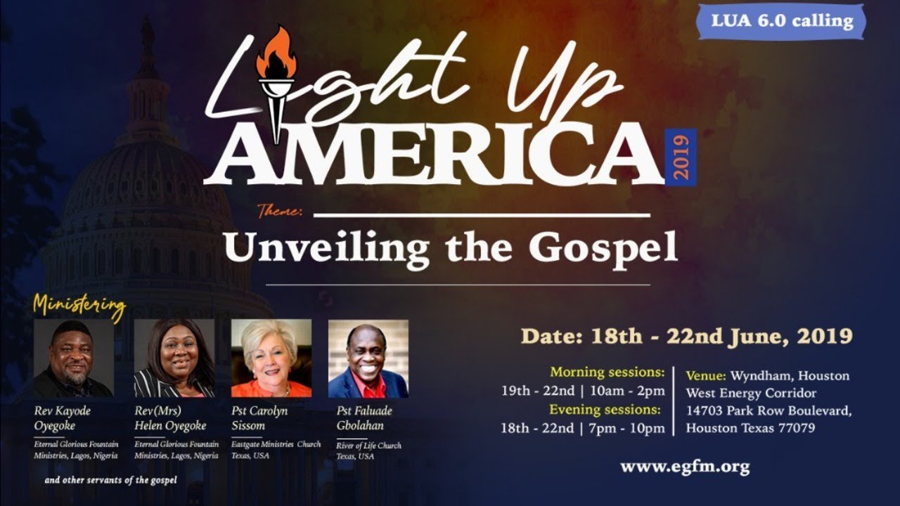 Light Up America 2019 Unveiling the Gospel Day 2 Evening YouTube