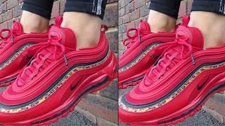 Nike Max 97 Womens Trainers Red Leopard Pack - YouTube