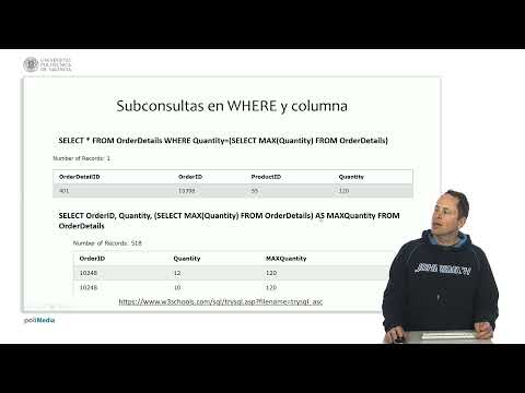 SQL. Subconsultas y SELECTs anidados | 19/25 | UPV