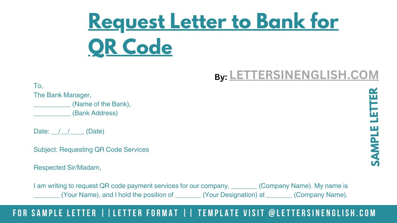 Request Letter To Bank For QR Code YouTube Request Letter To Bank For QR Code YouTube