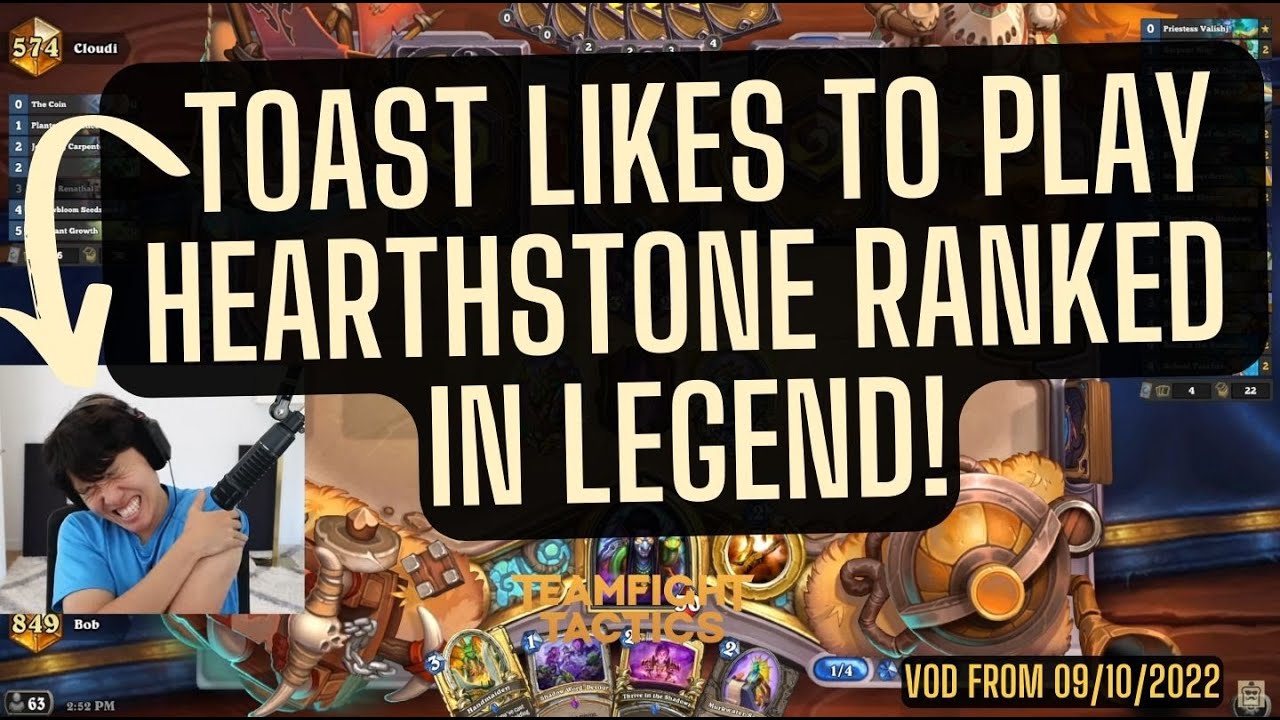 Disguised Toast plays Hearthstone ranked in legend! VOD from 09/10/2022