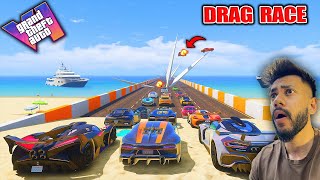 GTA 5 SUPERCARS EXTREME WINDMILL DANGEROUS DRAG RACE |ABHISHEKKZ GAMING screenshot 3