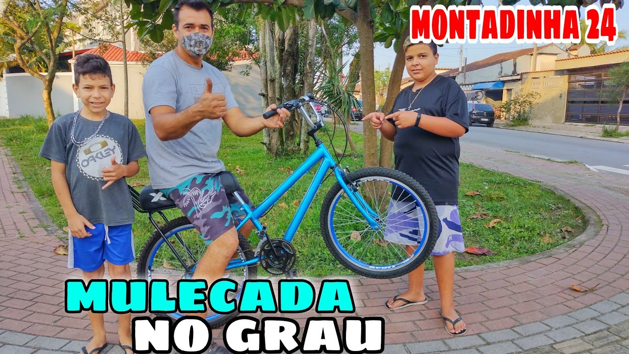 Menor dando grau na bike aro 24 