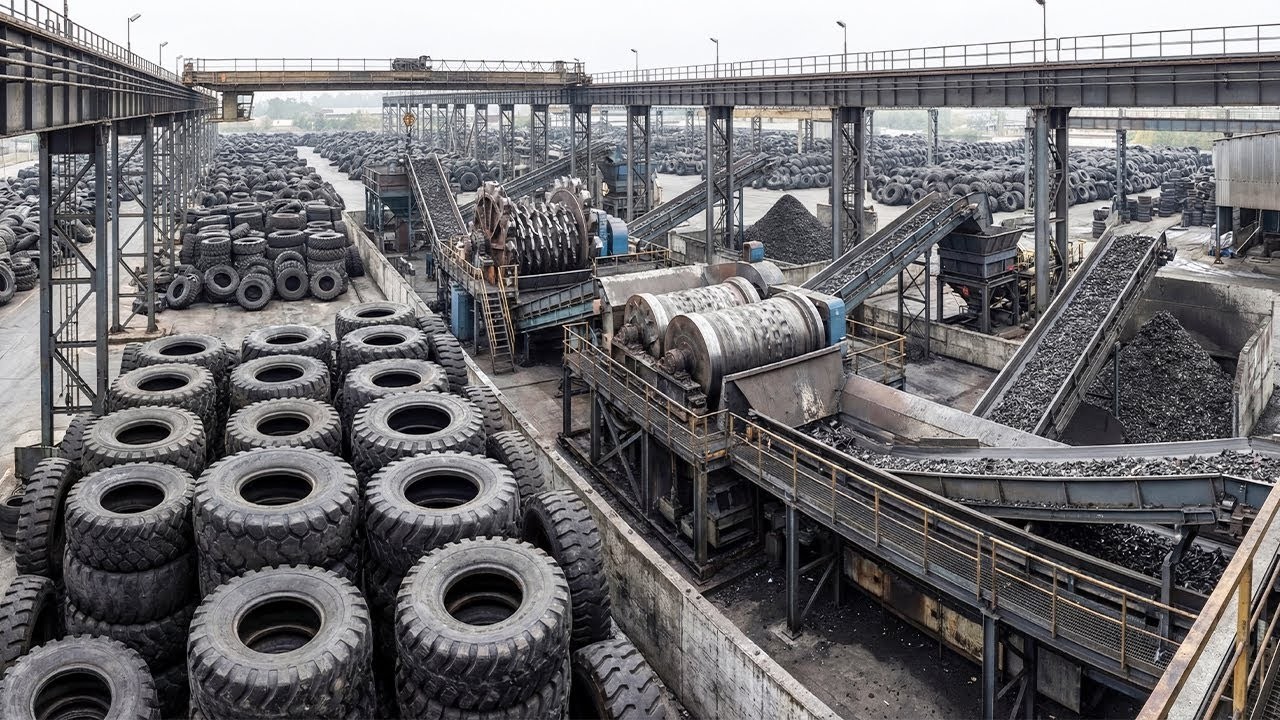 👉 How Millions of Old Tires Are Transformed Into High-Performance Rubberized Asphalt 😱♻️ |