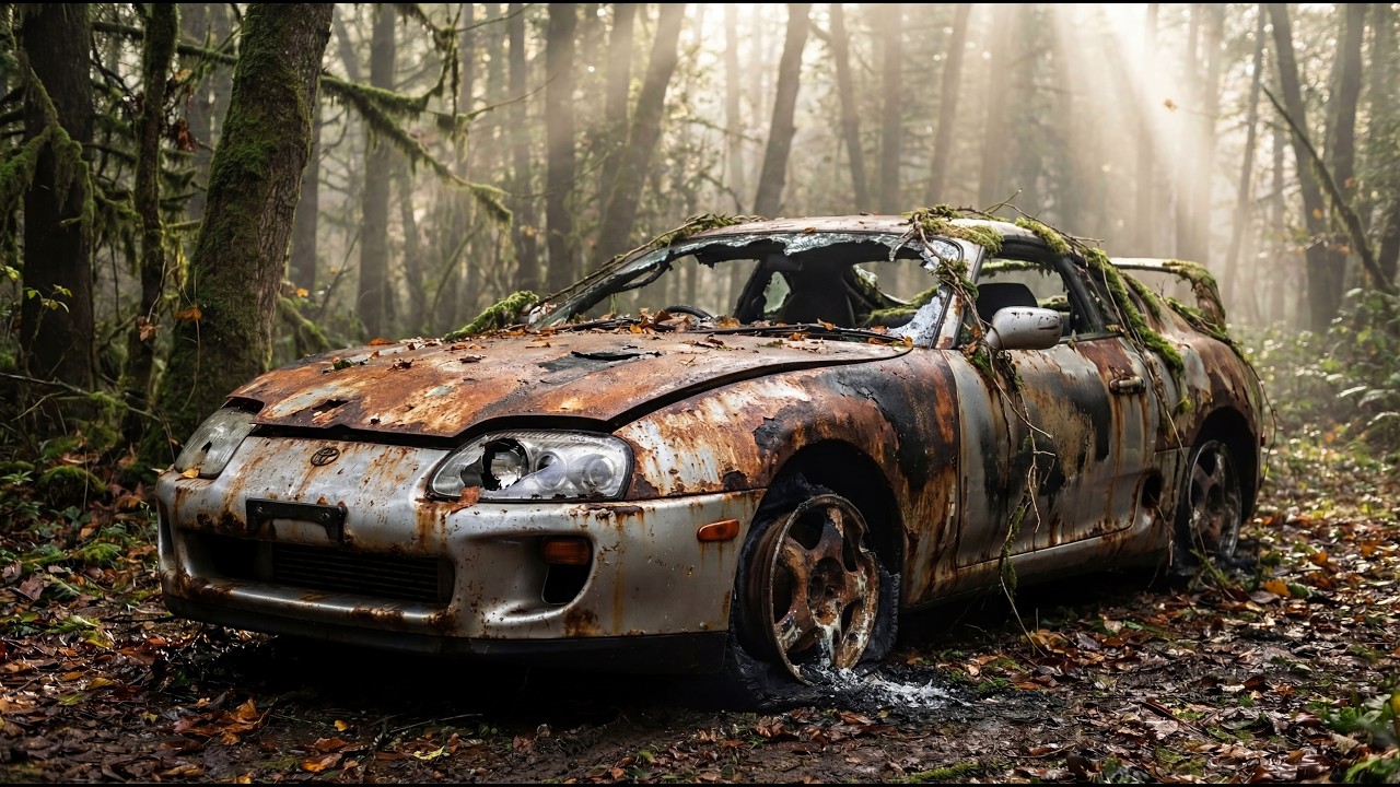 ASMR Car Restoration 😱 | We Found a Burned Toyota Supra MK4 Lost in the Forest