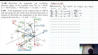 2–108 Force Vector (Chapter 2: Hibbeler Statics) Benam Academy Wealth