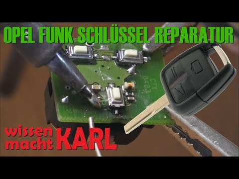 Schlüssel reparatur | Fernbedienung Opel Vectra Signum Taster löten [WISSEN MACHT KARL]