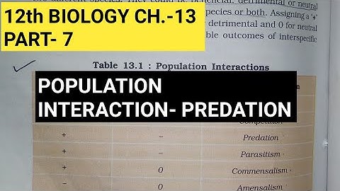 Class 12 biology chapter 13,part 7||Population interactions,predation||Study with Farru
