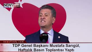 Tdp Genel Başkanı Mustafa Sarıgül, Haftalık Basın Toplantısı Yaptı