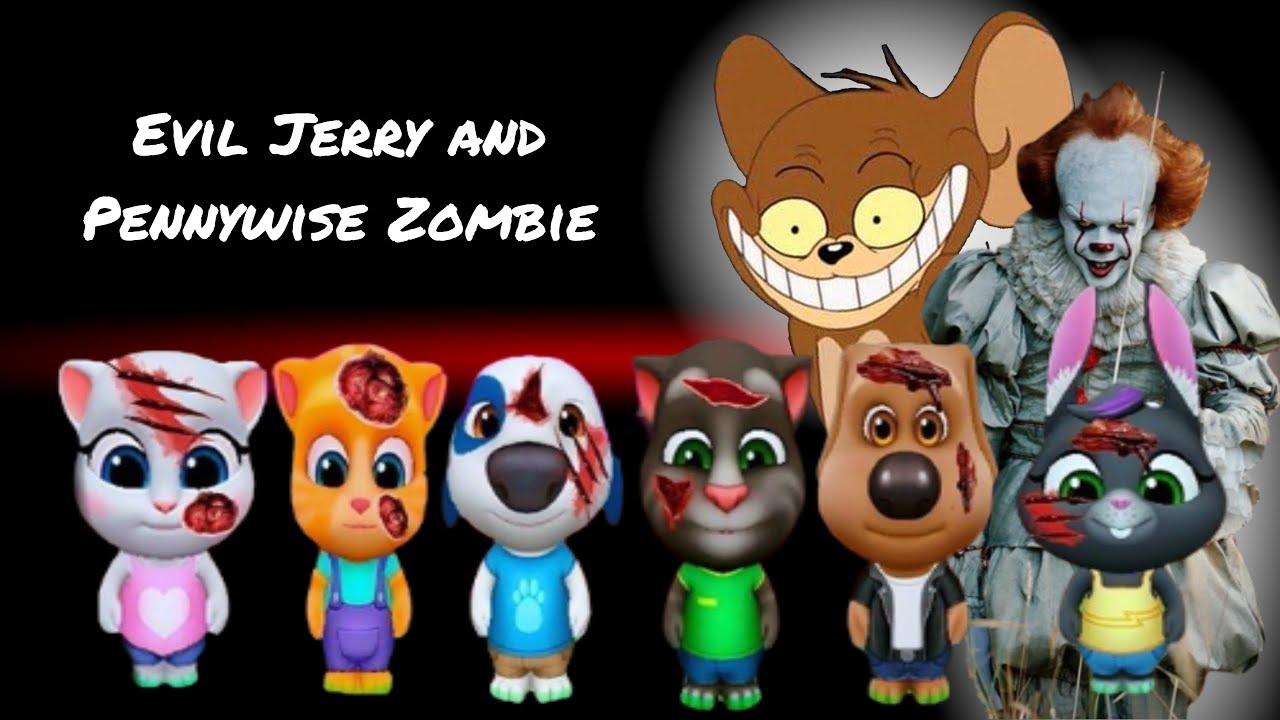 Evil Jerry and Pennywise Zombie - Dead Talking Friends 😢 / Talking Tom and Friends / AMONG US