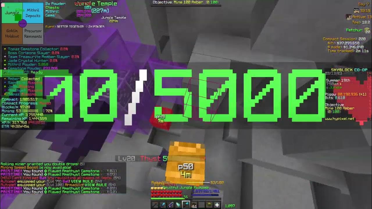 New Armadillo Mining Meta 47m/h (Post Nerf) Hypixel Skyblock YouTube