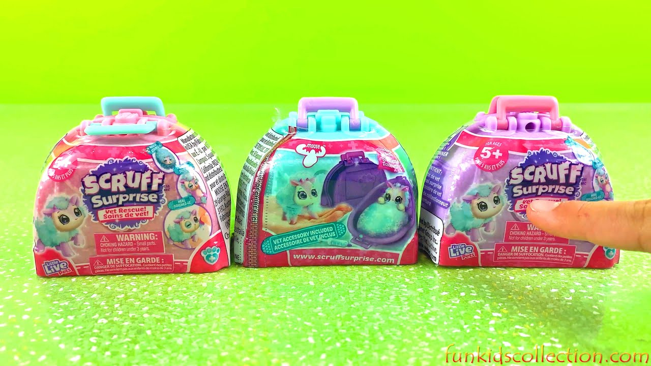 Scruff Surprise Vet Rescue | Scruff Blind Boxes Opening with Vet Accessories Moose Toys | EBD Toys
