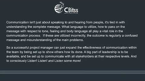 Communication The Key to Successful Project Management